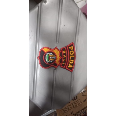 badge bordir satpam polda bali timbul 3 dimensi