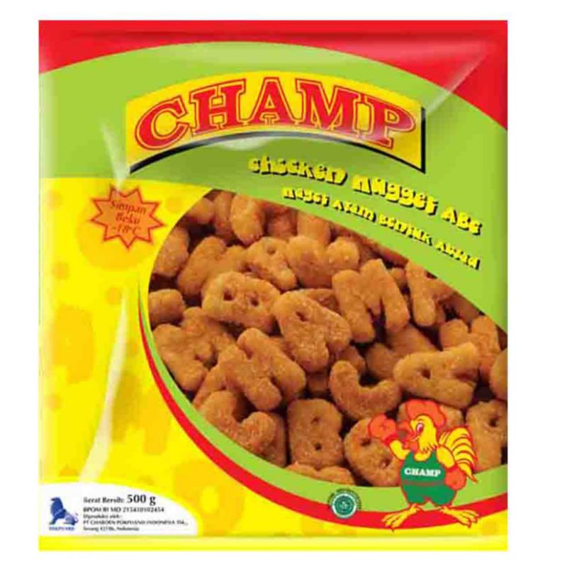 

CHAMP NUGGET ABC 500GR / Champ Chicken Nuget Bentuk Alphabet ABC 500Gr