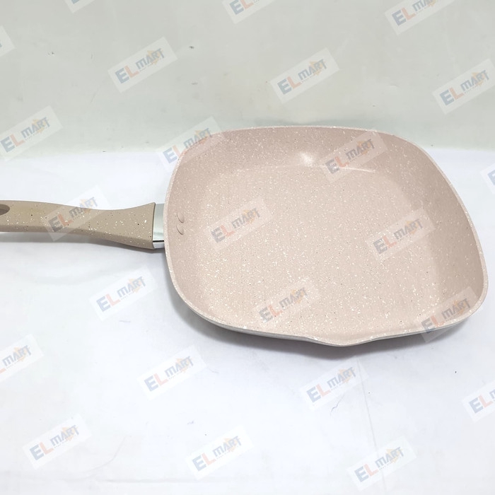 Grill Pan BOLDe Super Pan Beige Frypan Grill 28cm Granite Coating induksi Panci Pemanggang