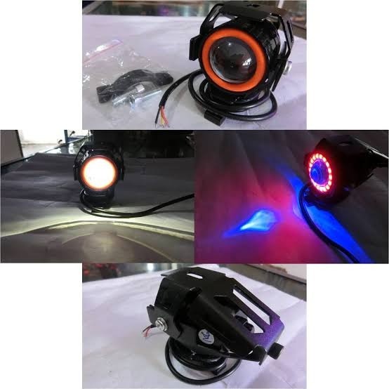 LAMPU TEMBAK led U7 MINI cahaya putih variasi motor