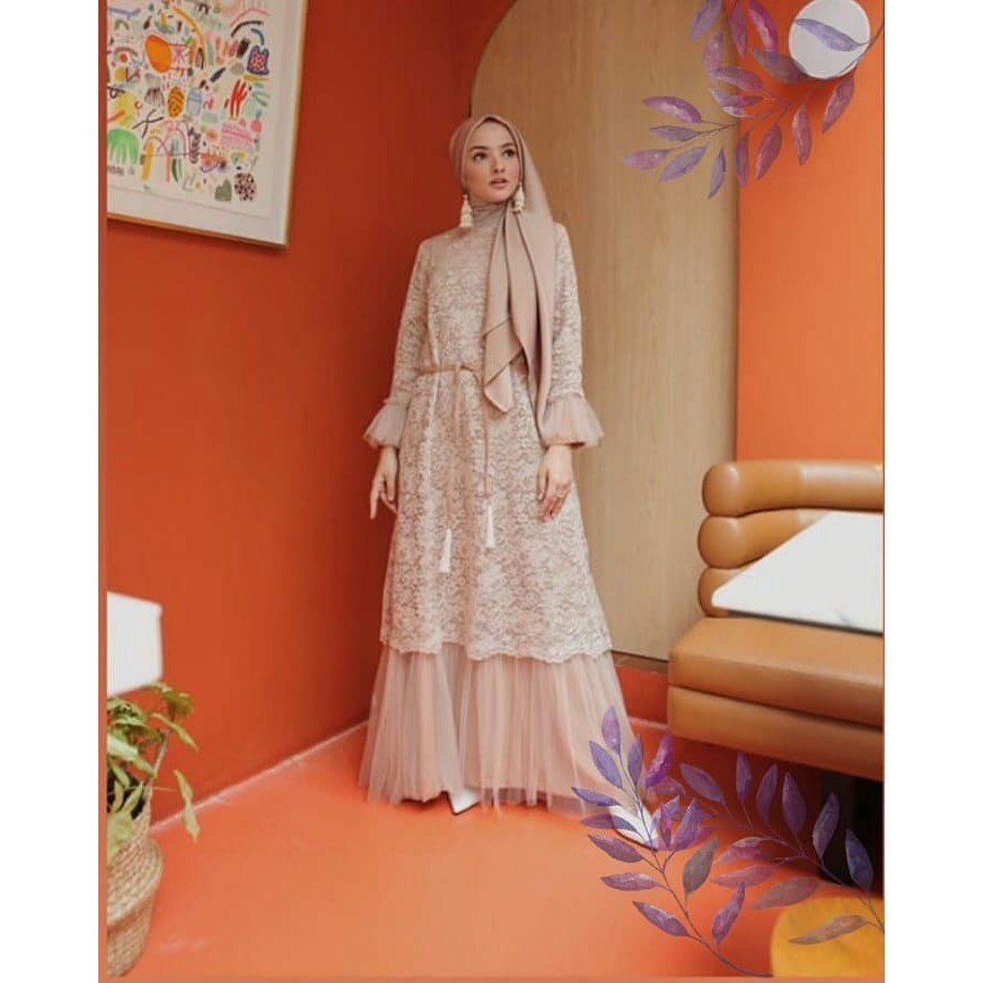 Gamis Brokat Gamis Terbaru 2020 Modern Gamis Remaja Long Dress Wanita Shopee Indonesia