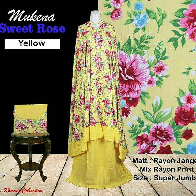 MUKENA BALI SWEET ROSE#MOTIF ATAS