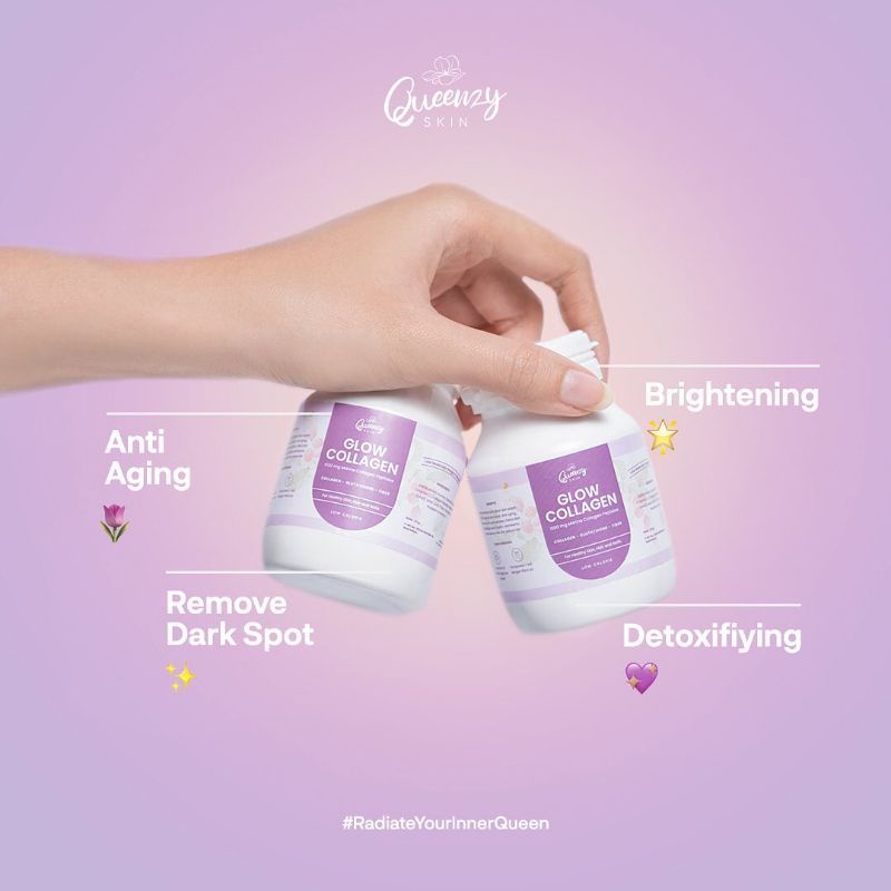 GLOW COLLAGEN QUEENZY COLLAGEN DRINK BY QUEENZY SKIN 55gr