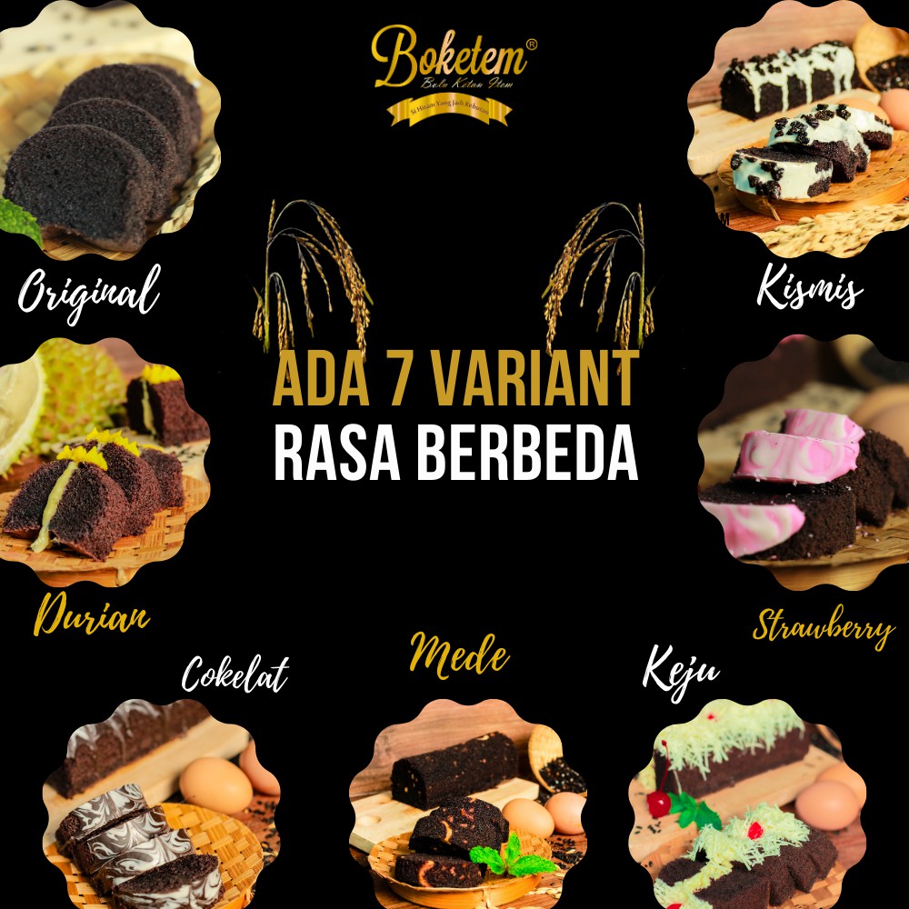 

NOB Boketem - Bolu Ketan Hitam - Orinal - Oleh Oleh Bandung