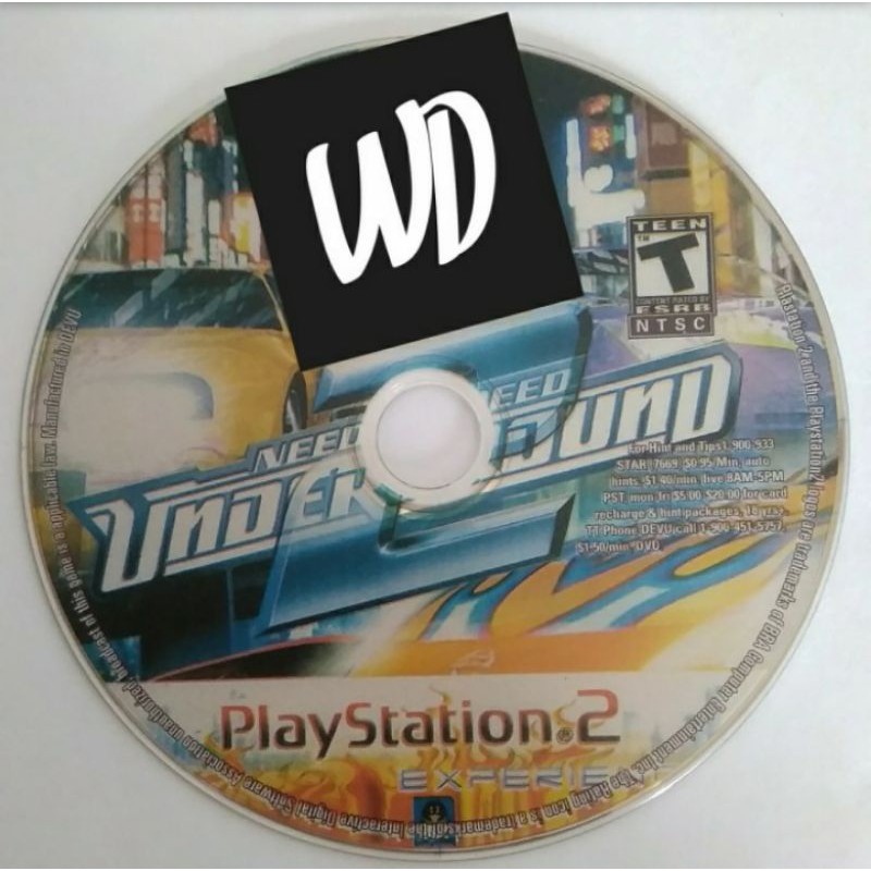 Kaset CD PlayStation 2 PS2 NEED FOR SPEED UNDERGROUND