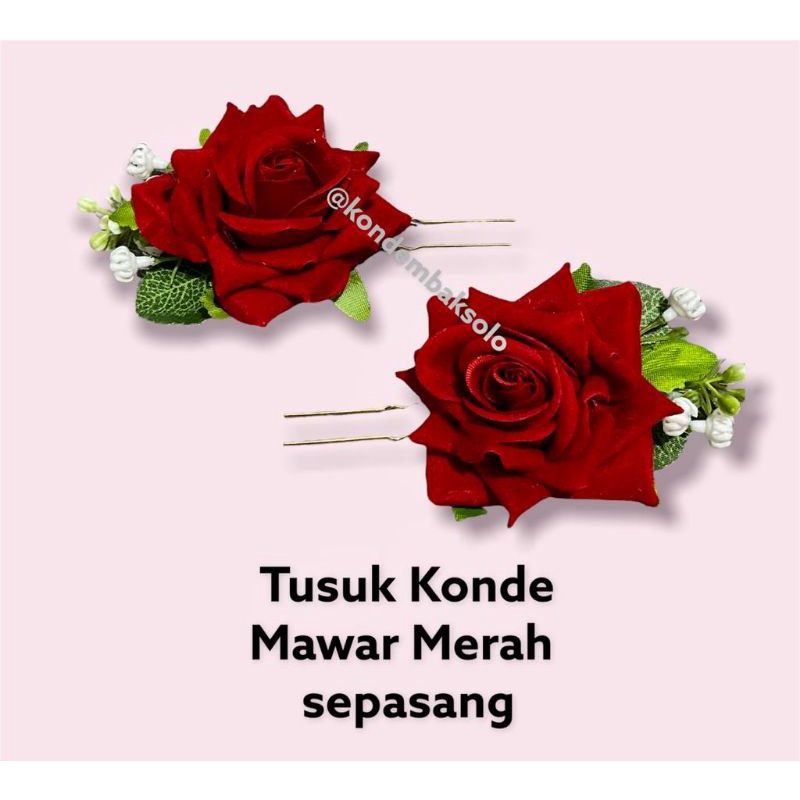 Tusuk Konde Mawar Sepasang