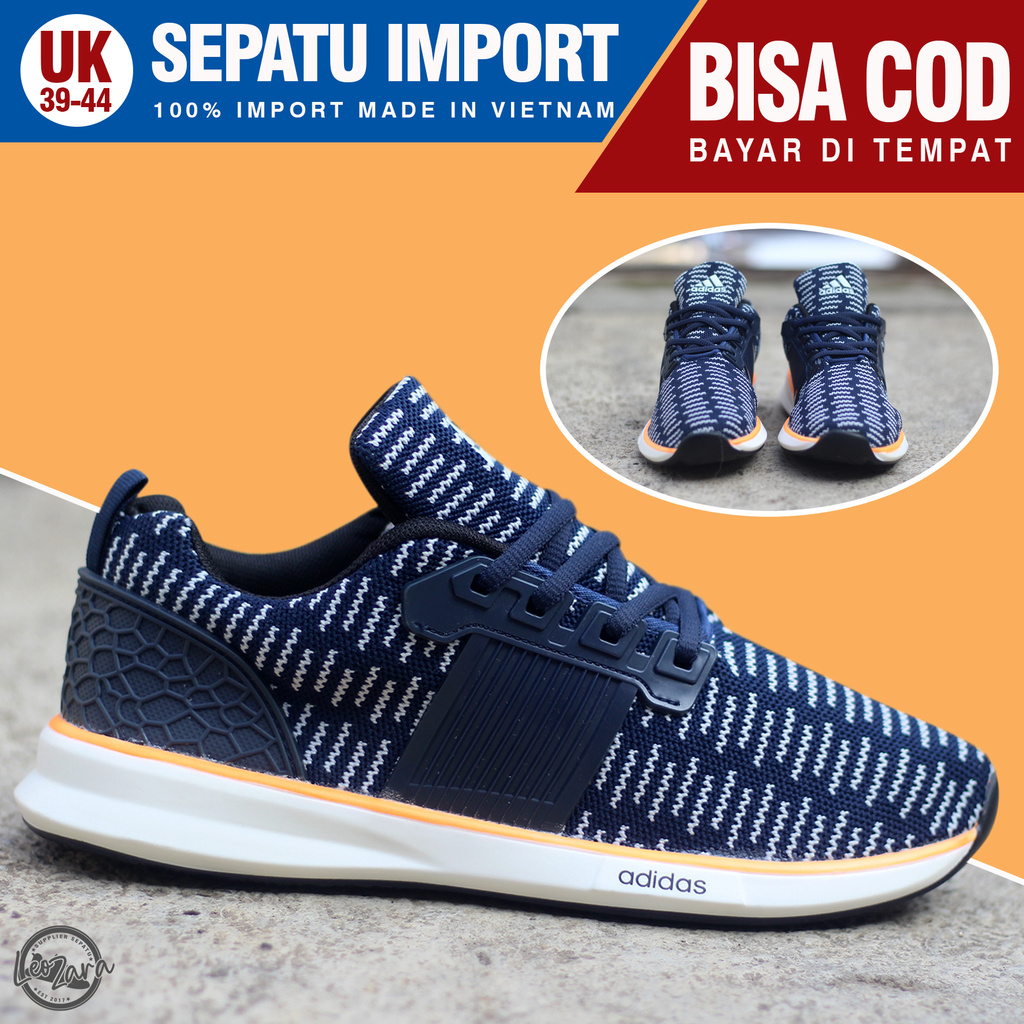 Sepatu Adidas Sneakers Import Vietnam Olahraga Running Sport Material Rajut Ready Size 39 Sampai 44