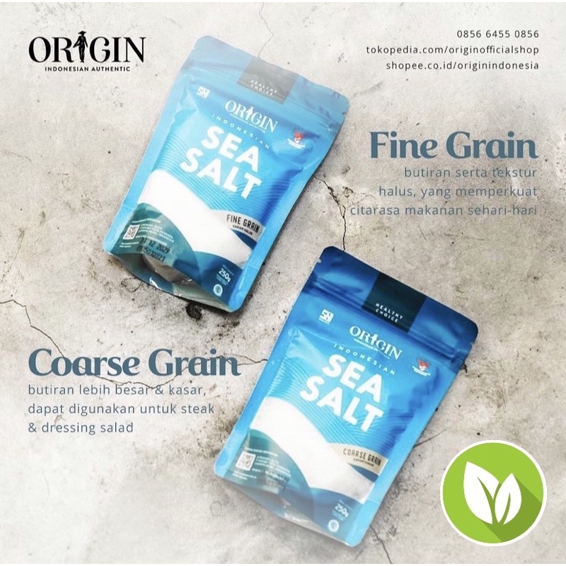 Jual Garam Dapur Sea Salt Origin 250 Gram Shopee Indonesia
