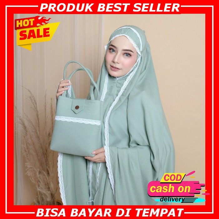 Mukena Dewasa Telekung Mukenah Rayon Termurah Rukuh Mukena Travel M6P1 Terlaris Adem Terusan Karet T