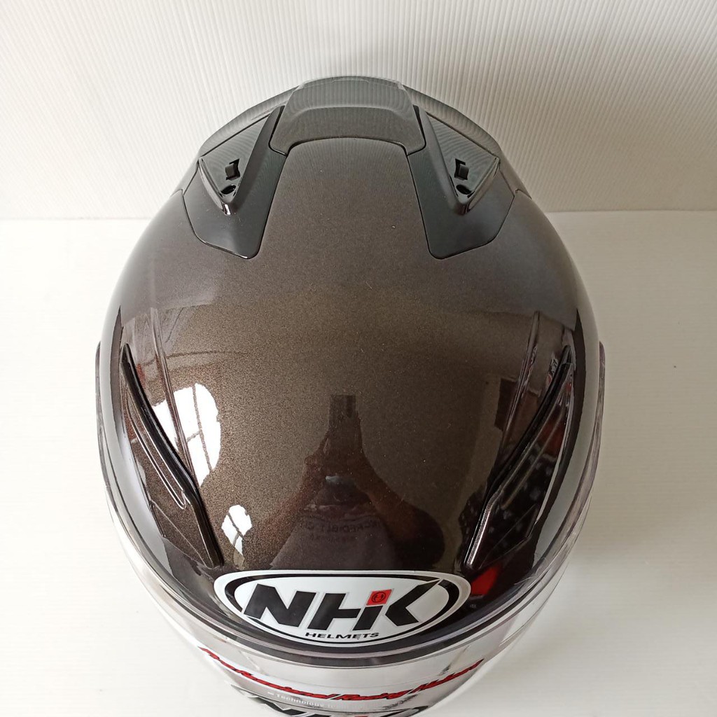 HELM NHK R1 GUNMATE  NHK R-1 POLOS SOLID GUNMATE DOUBLE VISOR