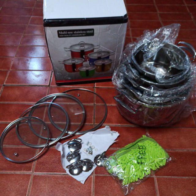 Panci Set Korea Pot Warna Cookware Multi Use Stainless Steel