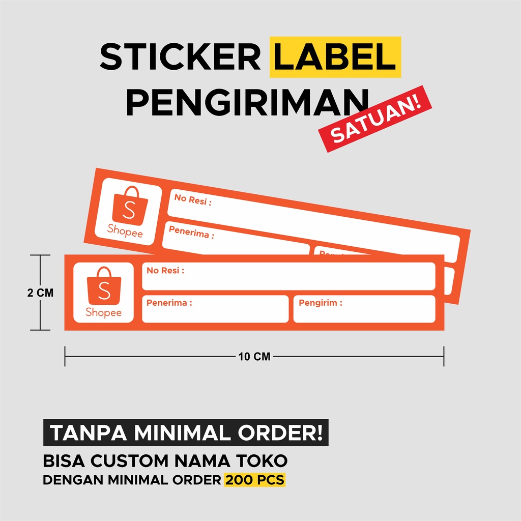 

[SATUAN] Sticker Label Pengiriman (2x10 cm)