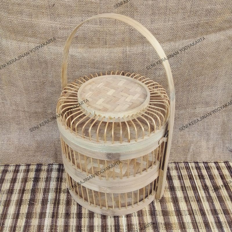 

(B291) Rantang Bambu Hampers Sarang Burung d.28cm|Keranjang|Wadah Parcel|Makanan|Syukuran|Hadiah|Gift