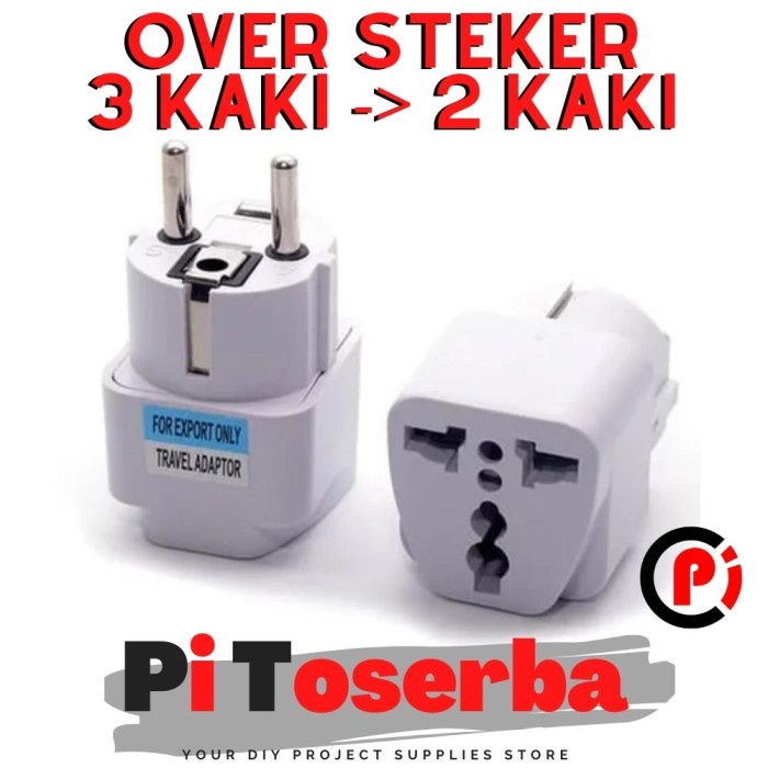 Adapter Over Steker Dari Colokan Listrik 3 Kaki ke 2 Kaki Serba Guna