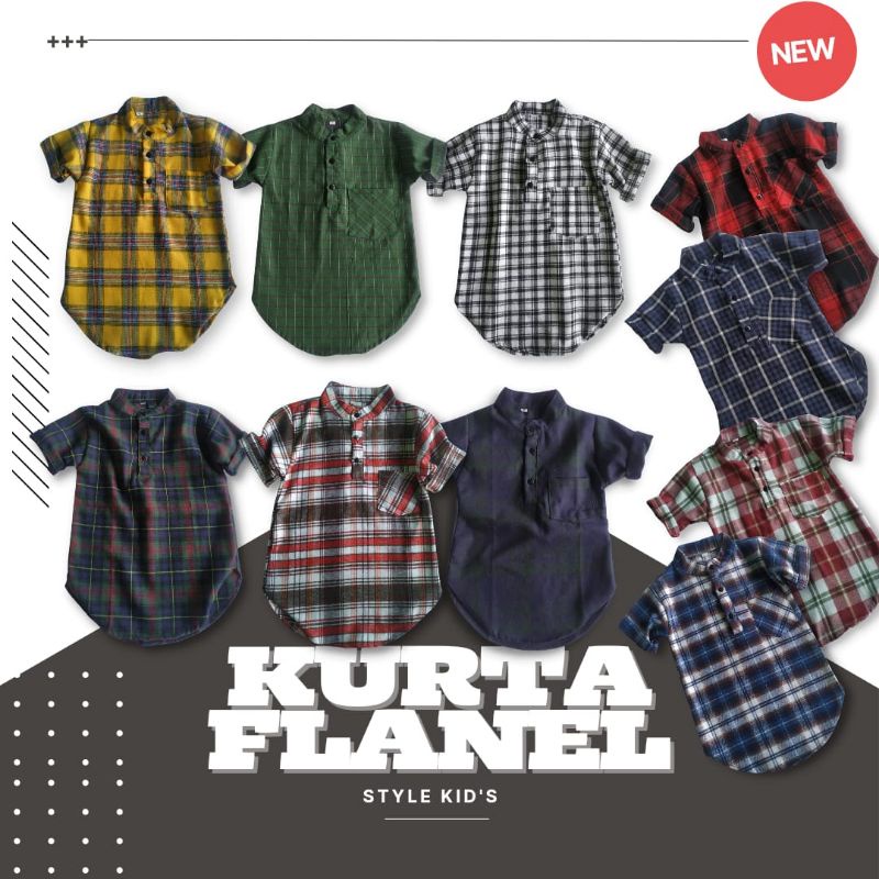 koko kemeja flanel kurta koko anak flanel