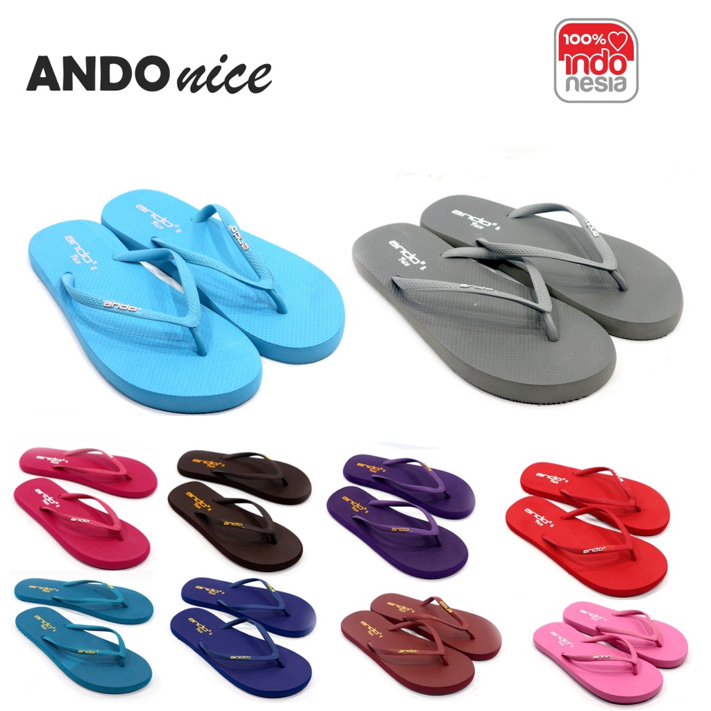 SANDAL KARET DEWASA ANDO NICE 36-40 CEWEK - SANDAL JAPIT CEWEK - ANDO