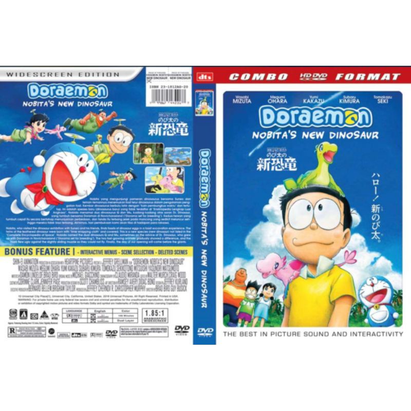 kaset film satuan anak-anak DORAEMON NOBITA'S NEW DINOSAUR