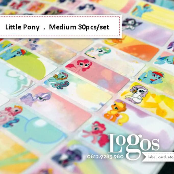

HOT SALE|BEST SALLER My Little Pony Sticker MEDIUM Name Label. Stiker fancy lucu untuk nama anak