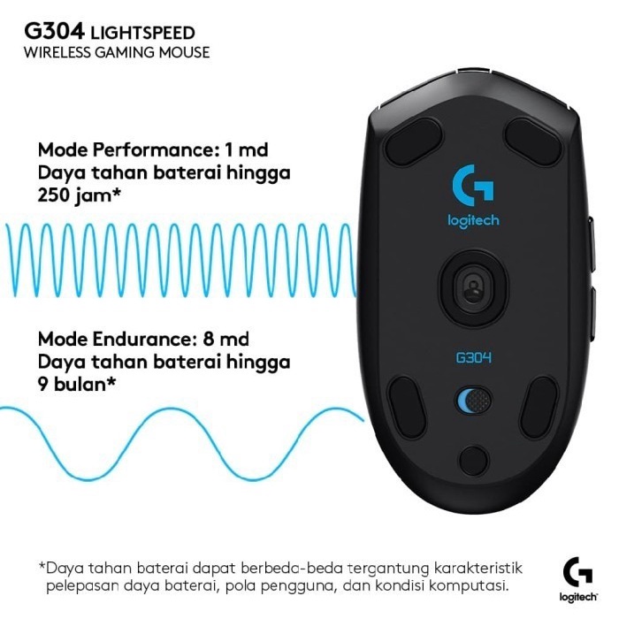 Logitech G304 Lightspeed Mouse Gaming Wireless Sensor 12K DPI Garansi Resmi