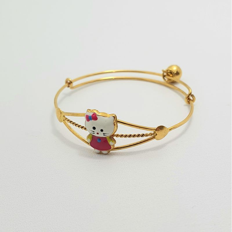 Gelang Anak Emas Muda Gambar Hello Kitty Bola Mainan 2 Gram