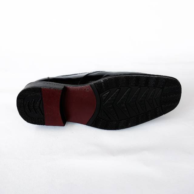 Sepatu kulit CALGARY Hitam Lack Mengkilap Pria Kantor 39 40 41 42 43 44 45 46 47