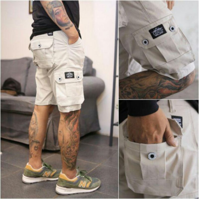 Cargo Pendek Pria LEGEND OF DENIM New art LOD™ Distro Original Celana Pendek Cowok