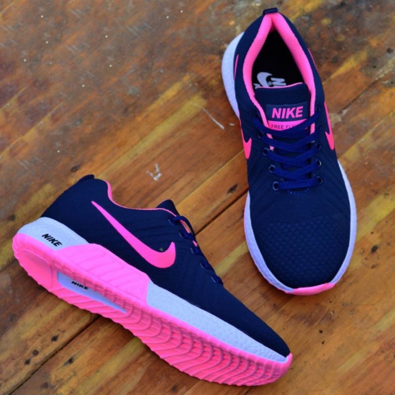 NIKE FREE FLYKNIT | Sepatu Sneakers Wanita Olahraga Jogging Running Aerobik