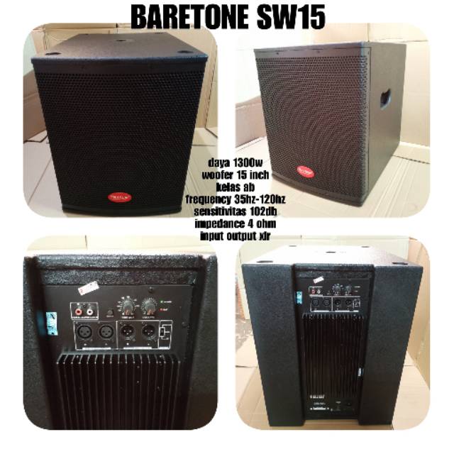 SUBWOOFER AKTIF 15 INCH BARETONE SW15