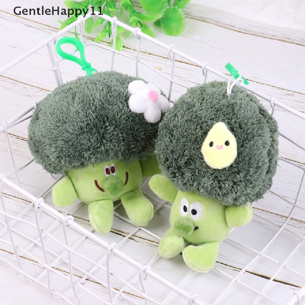 Gentlehappy Gantungan Kunci Boneka Plush Bentuk Sayuran Brokoli Untuk Aksesoris Tas / Hadiah Anak