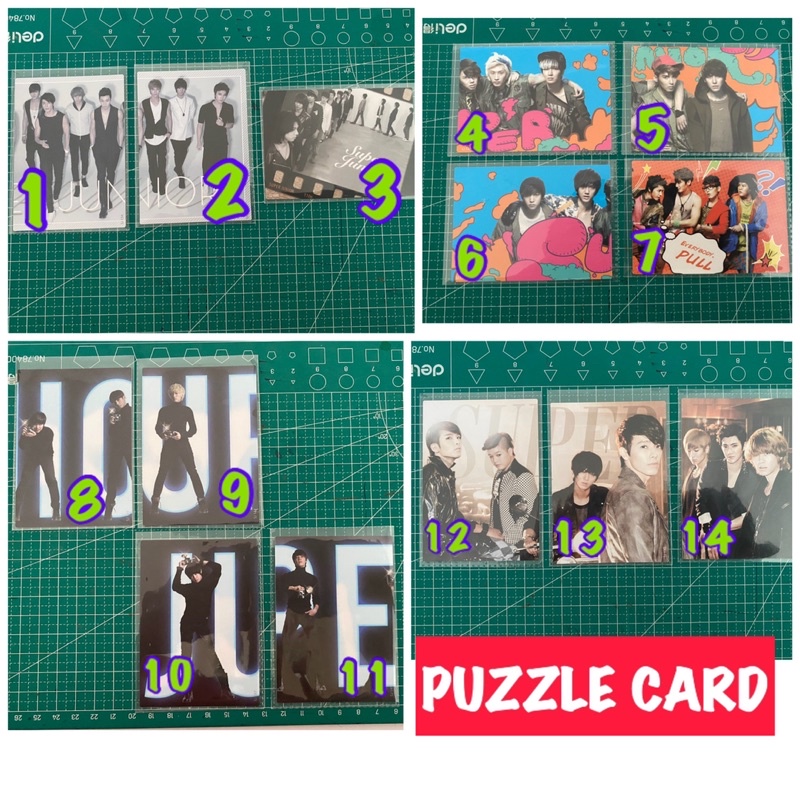 Super Junior Star Collection Card - Puzzle Card Donghae Heechul Eunhyuk Ryeowook Yesung Siwon