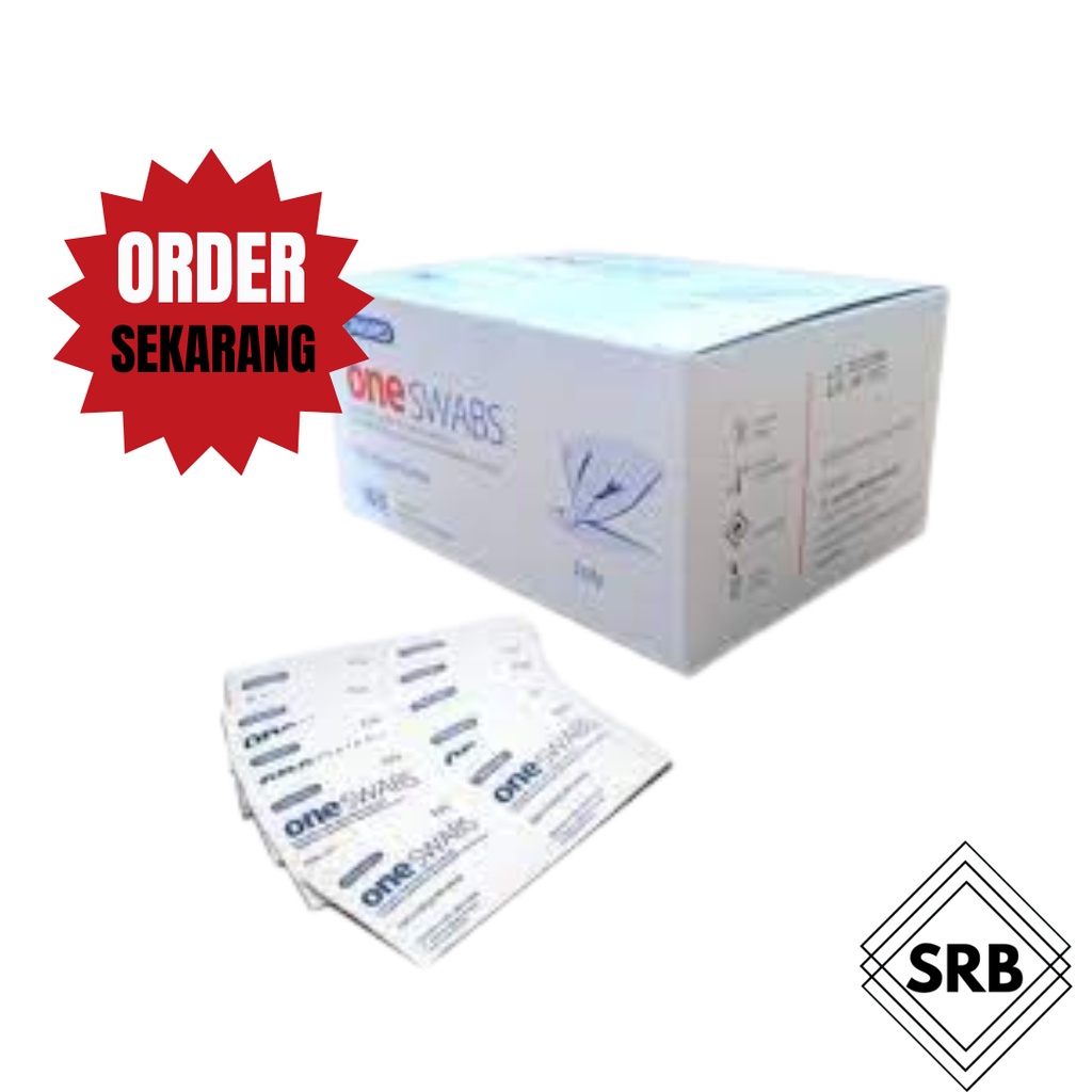 One Swab Kapas Alkohol 2ply OneMed box 100pcs