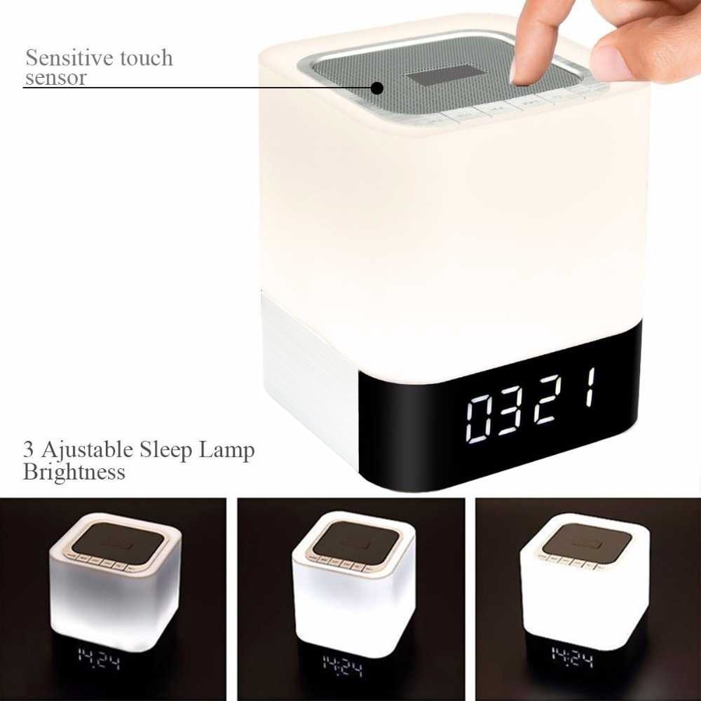 Original Jam Alarm Digital Bluetooth Speaker Lampu Tidur LED Colorful