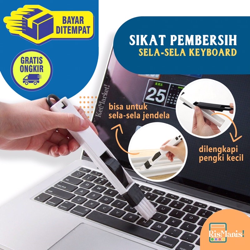 MINI KEYBOARD BRUSH - Sikat Kuas Sapu Pembersih Sela Kecil Sudut Keyboard Laptop Kipas Angin Jendela