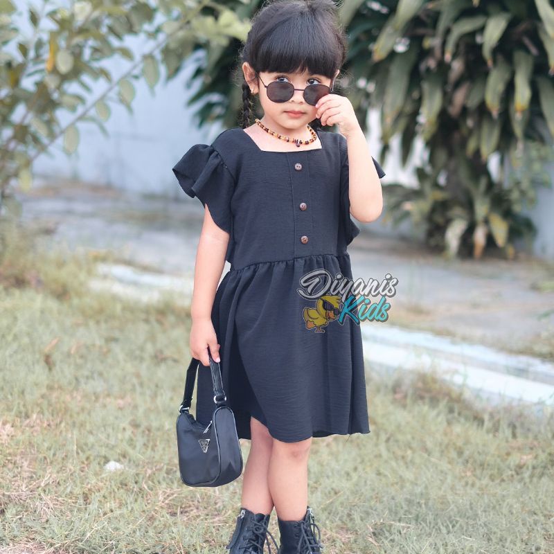 DESINTA-Dress anak| Dress baju anak perempuan bahan crincle airflow | Dress baju bayi | Gaun pesta anak bayi USIA 0-7 tahun ori diyanis kids