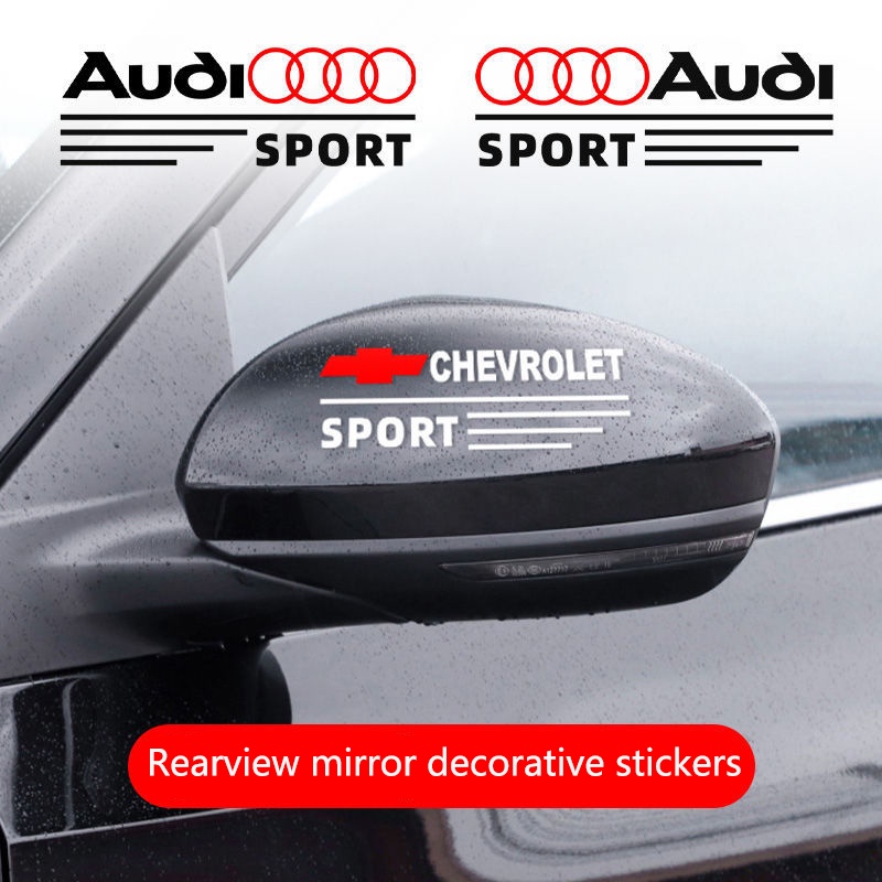 2buah Kaca Spion Mobil Stiker Mobil sticker Stiker Kaca Bolak Balik Tarik Bunga Stiker Hias Aksesoris Mobil