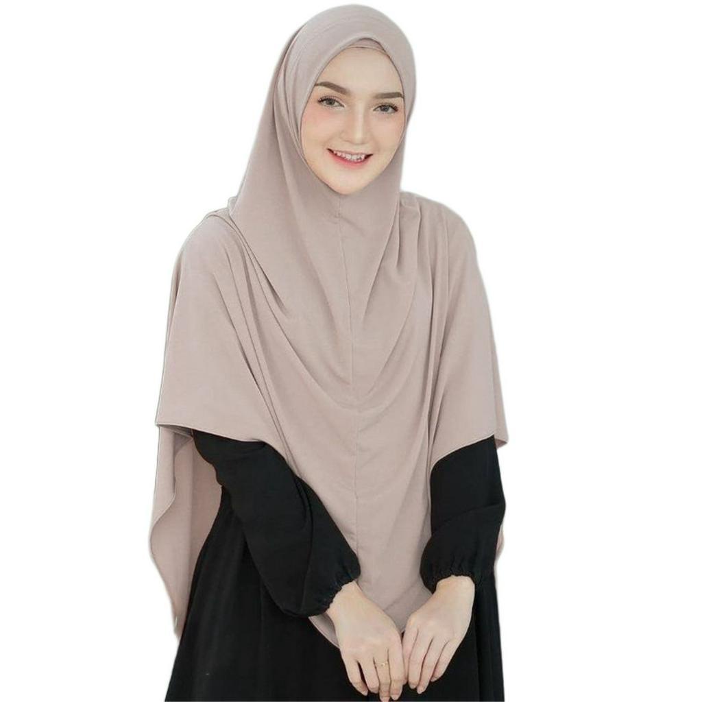 JILBAB BERGO INSTAN KHIMAR AYNA SYARI JUMBO JERSEY PREMIUM