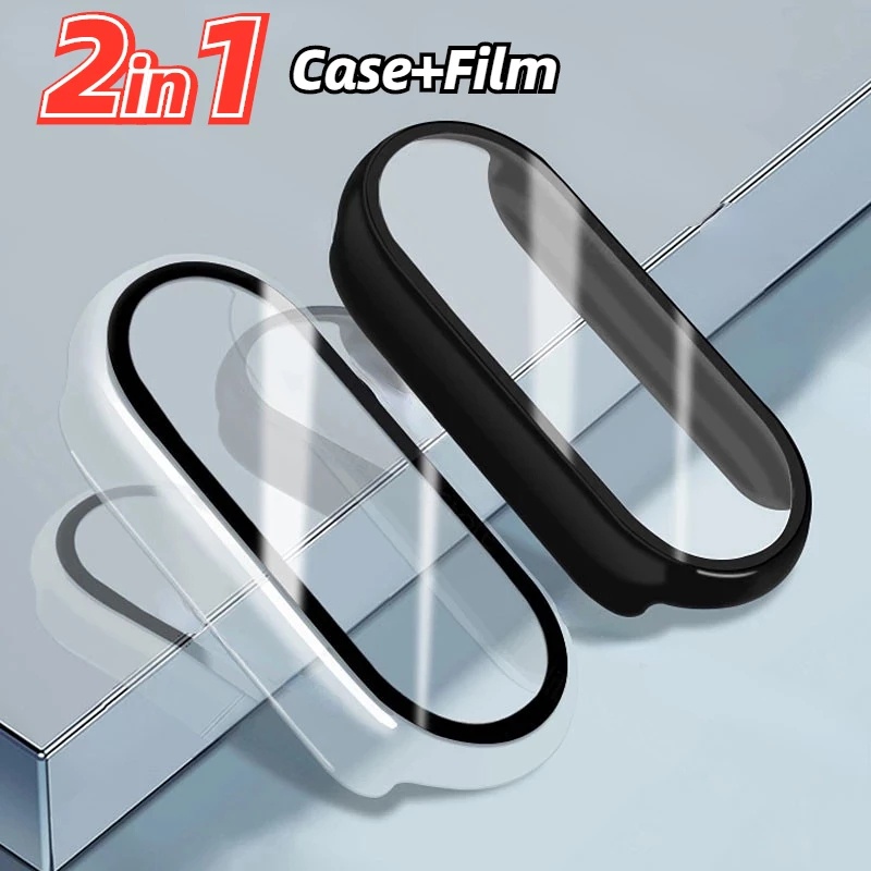 Nano-coated Untuk Xiaomi Mi Band 7NFC Tempered Glass film Full Cover Screen Smart Watch Soft Full Case Smart Watchband Pelindung Penutup Cover Full Pelindung