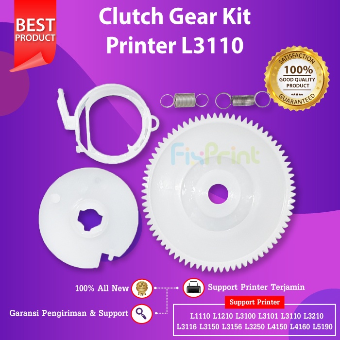 Clutch Gear Kit Epson L1110 L1210 L3110 L3116 L3210 L3150 L1250 L3100 L3156 Gear Set Kombinasi L4150 L5190 L5290 L5296