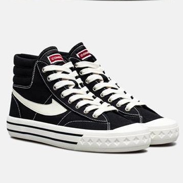 Sepatu Compass Retrograde Hi [White Red/Red White Blue/Black White/Blue Gum]-Black White