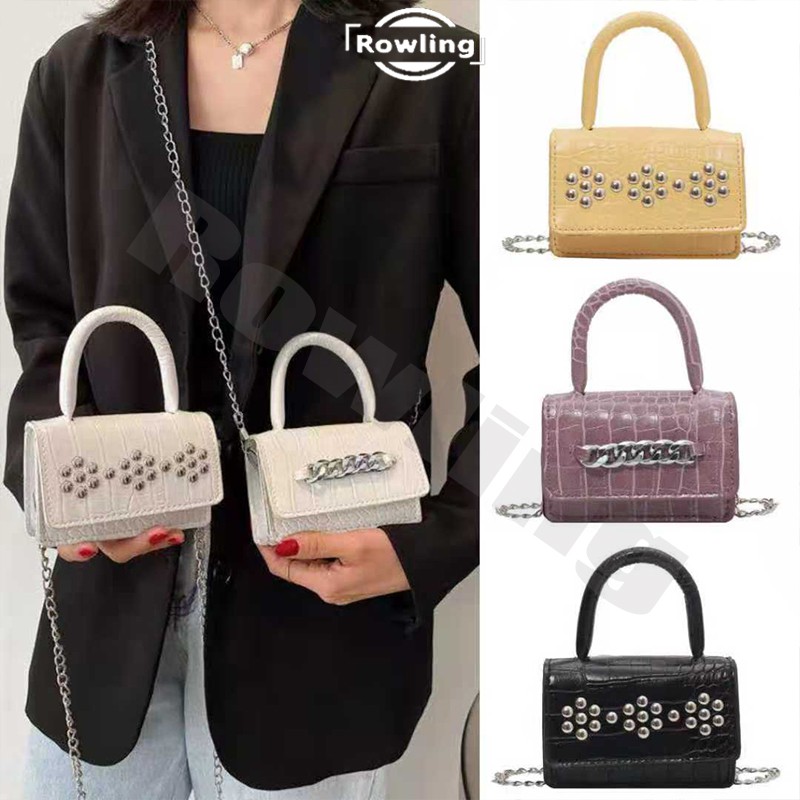 Rowling (Tas- 179) Tas Selempang Wanita Fashion Mini Rantai/Tas Selempang Wanita Cantik Dan Elegan Terbaru