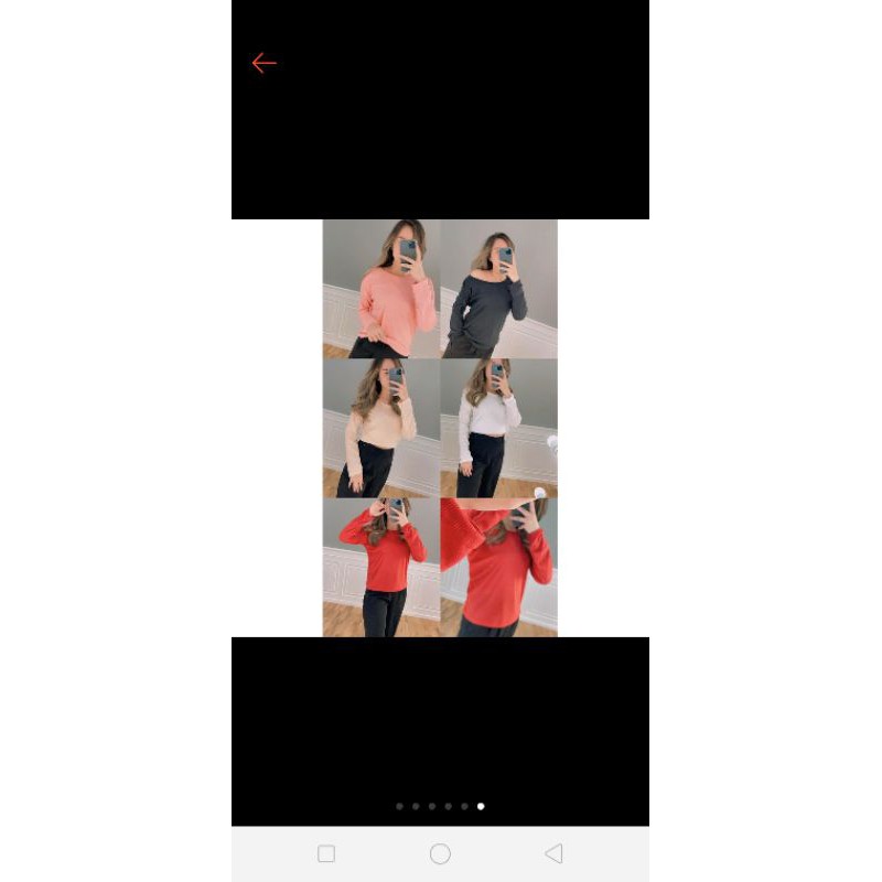 baju rajut clarissa top knit RIB