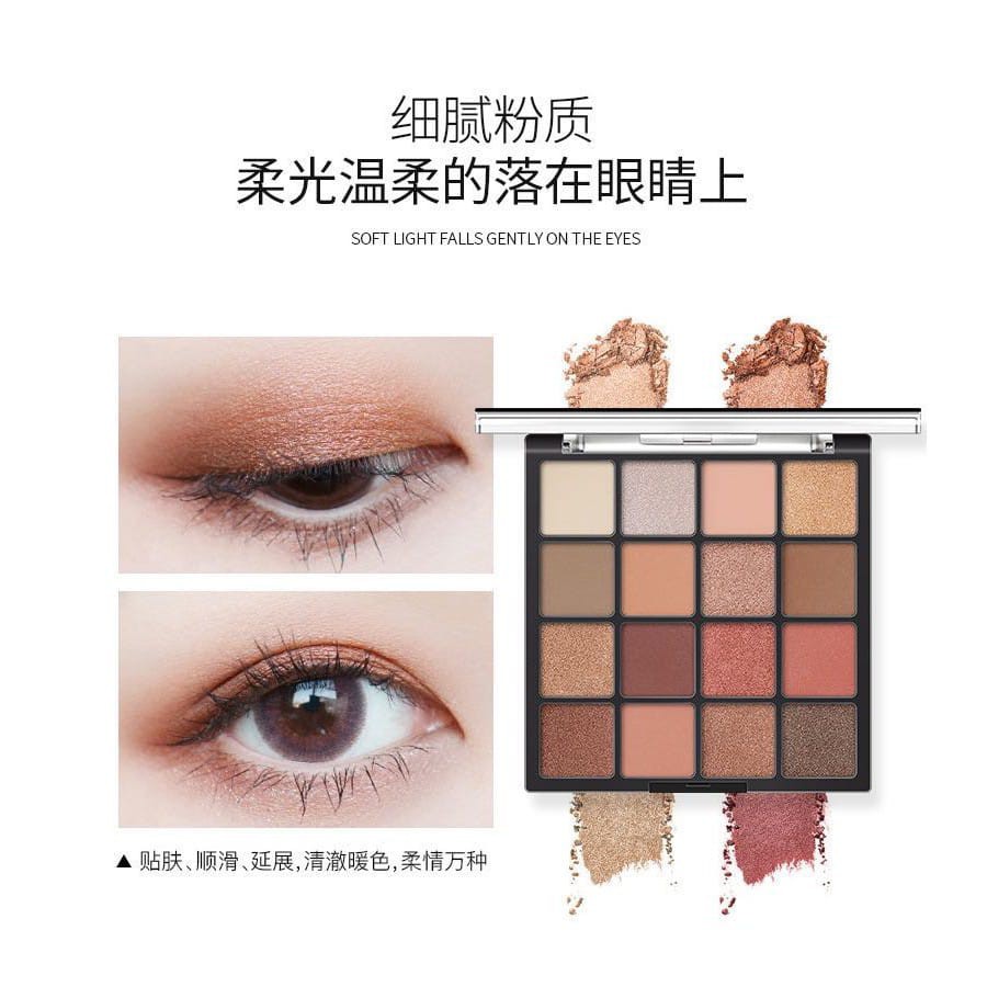 HK5015-LAMEILA (16) Colors Glitter Matte Eyeshadow Palette