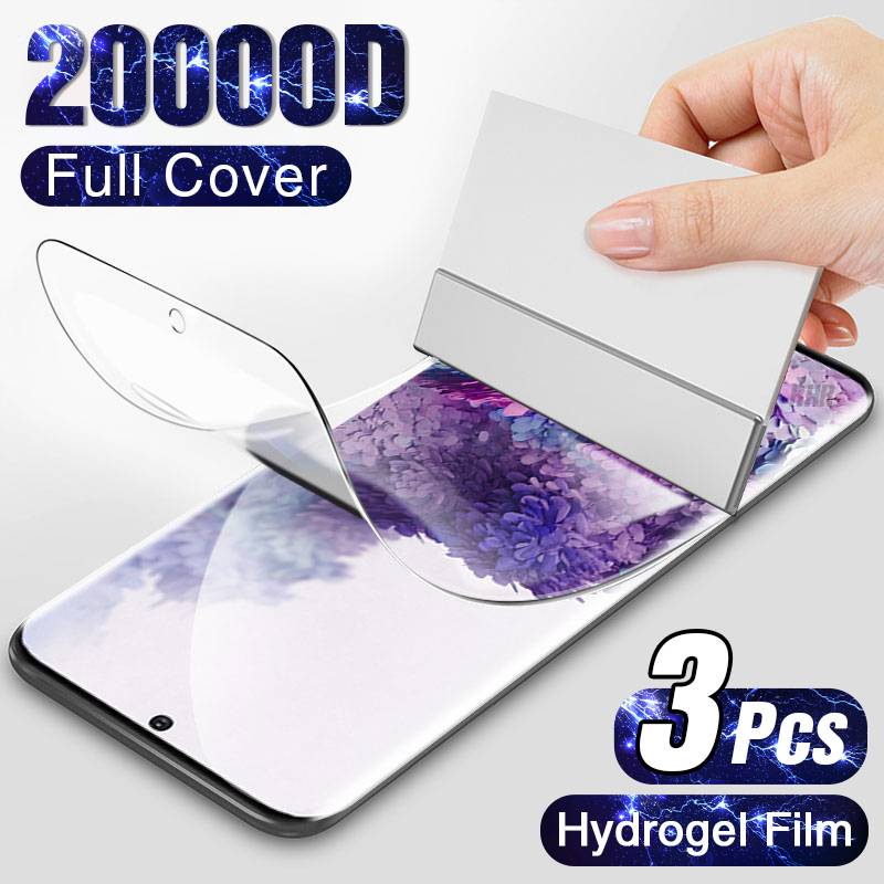 3pcs Film Pelindung Layar Hydrogel Anti Blue Ray Untuk Samsung Galaxy S7 Edge S8 S9 S10 S20 Plus Note 8 9 10