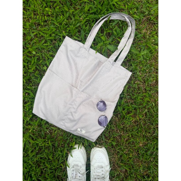 Totebag light grey saku