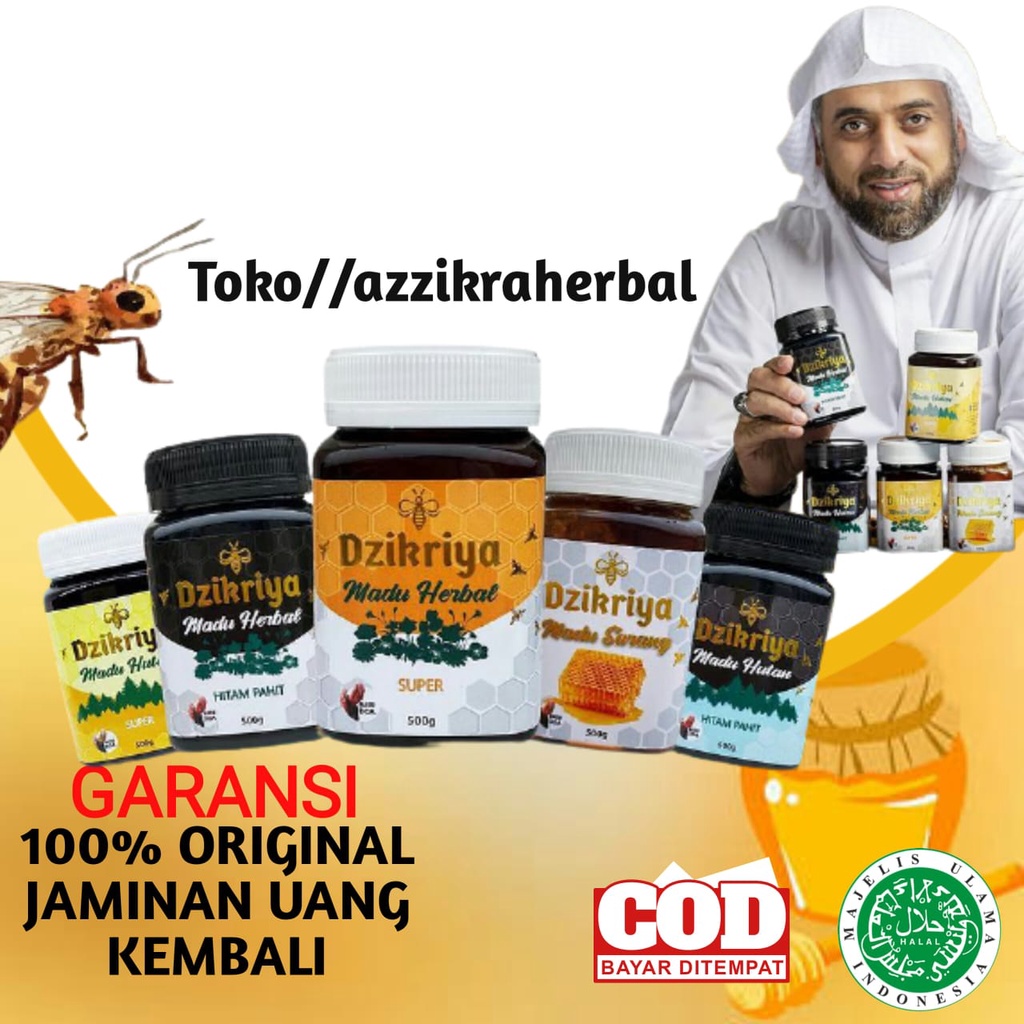 

MADU DZIKRIYA Hutan Herbal Hitam Pahit Super Sarang Agen Resmi Bekasi
