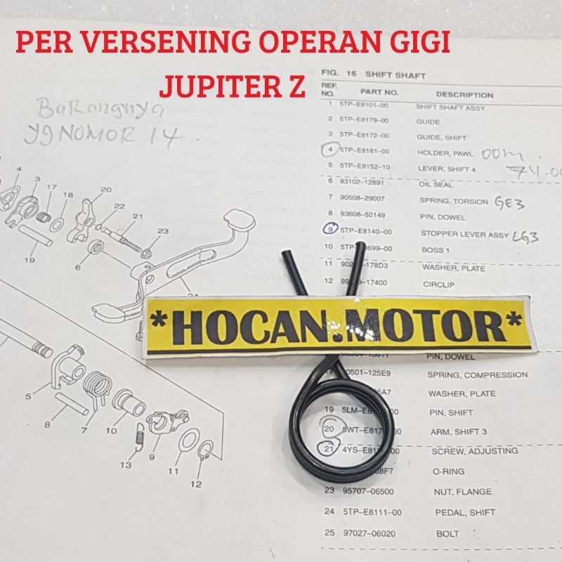 PER AS OPERAN GIGI JUPITER Z VEGA R NEW HIGH QUALITY