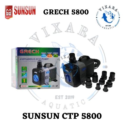 ORIGINAL SUNSUN GRECH CTP 5800 AMPHIBIOUS ECO PUMP || POMPA AIR SUNSUN CTP 5800 LOW WATT