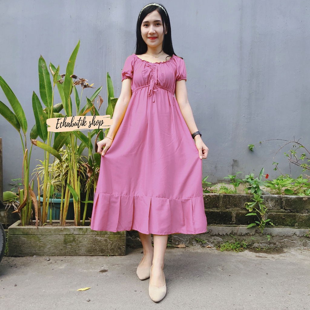 DASTER/DRES CASANDRA POLOS BALI-POLOS PINK