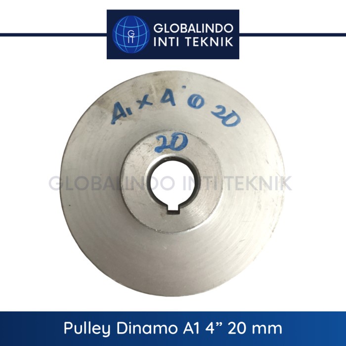 Puli / Pully / Pulley Dinamo Kompresor Angin Aluminium A1 4" As 20 mm
