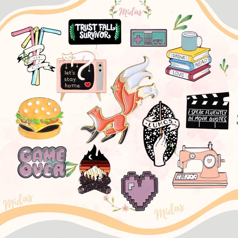 07.07 BIG SALE !! PIN ENAMEL / BADGE /FUNNY BADGE / ACCESORIES TAS/ BROS